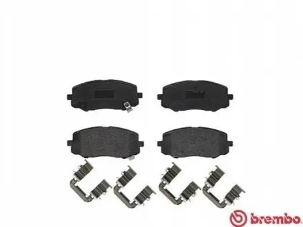 Комплект гальмівних колодок передн, HYUNDAI I10 I, I20 I, I20 II KIA PICANTO I, PICANTO II 1.0-1.6D 04.04-09.21 BREMBO P30045