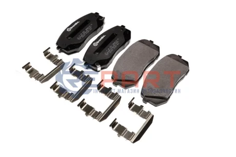 Колодки гальмівні (передні) Hyundai Tucson 15-/і40/іх35/Kia Sportage/Optima 10-/Soul 14- BREMBO P30056 Купити в Україні