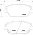 Комплект гальмівних колодок передн, HYUNDAI GRANDEUR, SONATA VI KIA OPTIMA 1.7D-3.0 06.10 BREMBO (P30 066) зображення 1