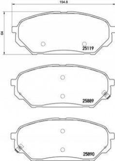 Тормозные колодки ix55.. BREMBO P30071