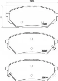 Тормозные колодки ix55.. BREMBO P30071