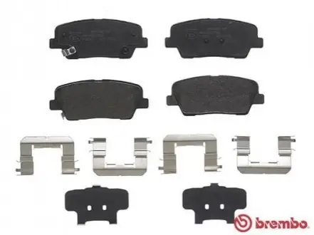 Комплект гальмівних колодок задн, HYUNDAI EQUUS / CENTENNIAL, GENESIS, SANTA FÉ III KIA STINGER 2.0-5.0 01.08 BREMBO P30 081