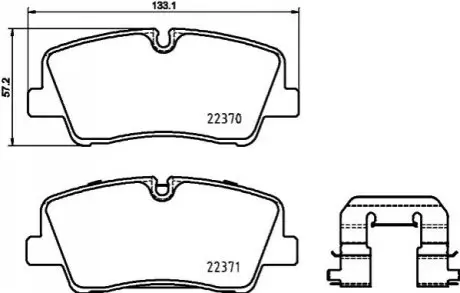 Тормозные колодки.) BREMBO P30085