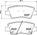 Комплект гальмівних колодок задн (з комплектуючими), HYUNDAI ACCENT V, BAYON, CRETA, ELANTRA VI, I10 II, I10 III, I20 ACTIVE, I20 II, I20 III, I30, KONA, SOLARIS, VELOSTER 1.0-Electric 03.11 BREMBO (P30094) зображення 1