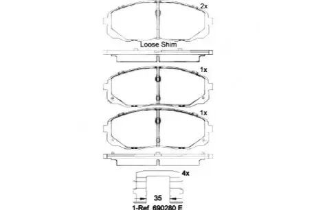 Комплект гальмівних колодок, дискове гальмо BREMBO P30095