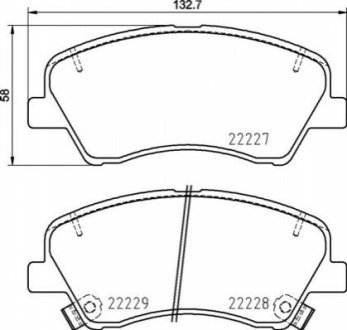 Тормозные колодки дисковые PRZOD BREMBO P30098 (фото 1)