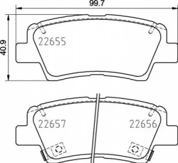 Комплект гальмівних колодок задн, HYUNDAI BAYON, GRANDEUR, I20 ACTIVE, I20 II, I20 III, IONIQ, NEXO, SONATA VI, TUCSON, VENUE KIA NIRO, NIRO I, RIO IV, SPORTAGE IV, STONIC 1.0-Electric 01.11 BREMBO P30103