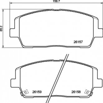 Комплект передних тормозных колодок BREMBO P30116 (фото 1)