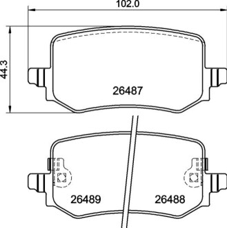 Колодки гальмівні (задніі) Hyundai Tucson IV 20-/Kia Sportage V 21- BREMBO P30139 (фото 1)