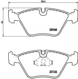 Гальмівні колодки, дискове гальмо (набір) - (JLM20702, JLM21222, JLM21917) BREMBO P36007