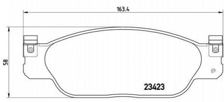 Гальмівні колодки, дискове гальмо (набір) BREMBO P36012 (фото 1)