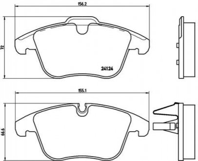 Гальмівні колодки дискові BREMBO P36022 (фото 1)