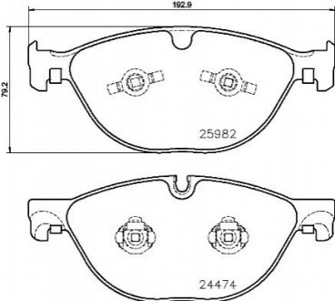 Тормозные колодки JAGUAR F BREMBO P36029