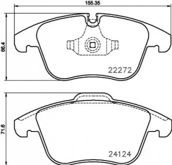 Комплект гальмівних колодок передн, JAGUAR S-TYPE II, XE, XF I, XF SPORTBRAKE, XJ 2.0-5.0 01.99 BREMBO P36030