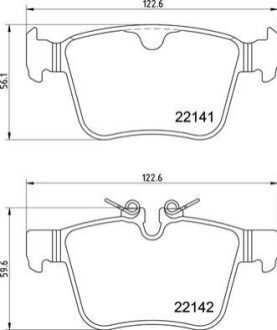 Комплект гальмівних колодок задній BREMBO P36037