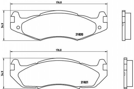 Тормозные колодки, дисковый тормоз.) BREMBO P37001 (фото 1)