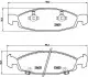 Комплект гальмівних колодок передн, JEEP CHEROKEE, GRAND CHEROKEE II 2.7D-4.7 01.88-09.05 BREMBO (P37005) зображення 1