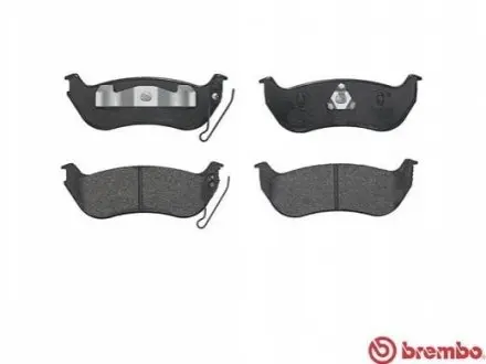 Комплект гальмівних колодок задн (із замком), JEEP CHEROKEE, WRANGLER II 2.4-4.0 08.96-01.08 BREMBO P37009