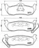 Фото Комплект гальмівних колодок задн, JEEP COMMANDER, GRAND CHEROKEE III 3.0D-5.7 10.04-10.11 BREMBO (P37011) зображення 1