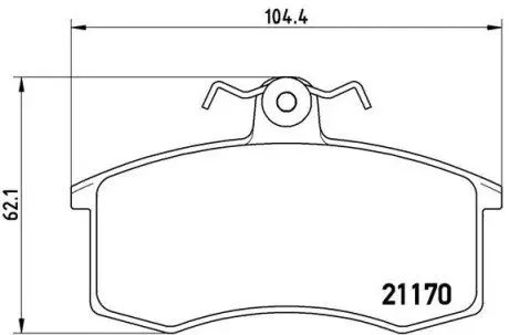 Тормозные колодки, дисковый тормоз.) BREMBO P41003