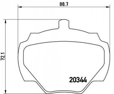 Тормозные колодки дисковые - P44 001 (GBP271, GBP266, RTC3164) BREMBO P44001 (фото 1)