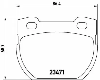 Комплект гальмівних колодок задн, LAND ROVER 110/127, DEFENDER 2.2D-4.0 09.86-02.16 BREMBO P44007