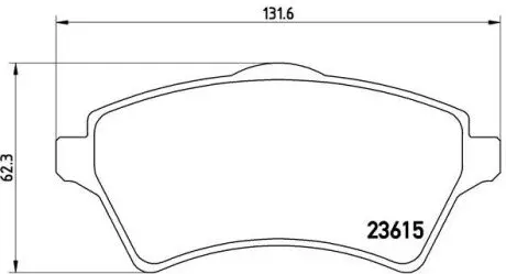 Комплект гальмівних колодок передн, LAND ROVER FREELANDER I 1.8/2.0D/2.5 02.98-10.06 BREMBO P44011 Купити в Україні