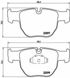 Гальмівні колодки дискові BREMBO P44012