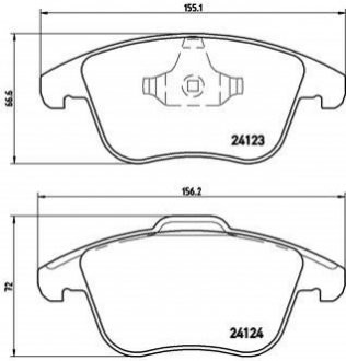 Тормозные колодки дисковые BREMBO P44020 (фото 1)