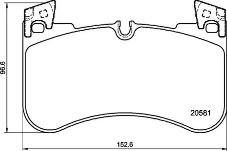 Комплект гальмівних колодок передн, LAND ROVER DEFENDER, DISCOVERY V, RANGE ROVER IV, RANGE ROVER SPORT II 2.0-5.0 08.12 BREMBO P44029