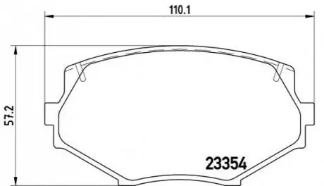 Комплект гальмівних колодок передн, MAZDA MX-5 I, MX-5 II 1.6/1.8 05.90-10.05 BREMBO P49020
