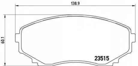 Комплект гальмівних колодок передн, MAZDA E, MPV I, MPV II 2.0-3.0 11.88-12.06 BREMBO P49028