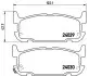 Комплект гальмівних колодок задн, MAZDA MX-5 II 1.6/1.8 05.98-10.05 BREMBO (P49031) зображення 1
