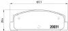 Комплект гальмівних колодок задн, MAZDA 323 F V, 323 F VI, 323 S VI, 6, 626 V, PREMACY, RX-7 I 1.1-2.5 01.81-07.13 BREMBO (P49037) зображення 1