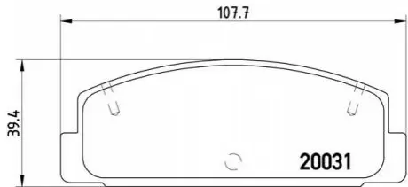Комплект гальмівних колодок задн, MAZDA 323 F V, 323 F VI, 323 S VI, 6, 626 V, PREMACY, RX-7 I 1.1-2.5 01.81-07.13 BREMBO P49037