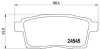 Комплект гальмівних колодок задн, FORD USA EDGE LINCOLN MKX MAZDA CX-7, CX-9 2.2D-3.7 06.06 BREMBO (P49041) зображення 1