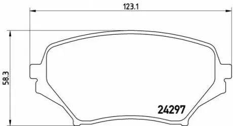 Комплект гальмівних колодок передн, MAZDA MX-5 III 1.8/2.0 03.05-12.14 BREMBO P49043