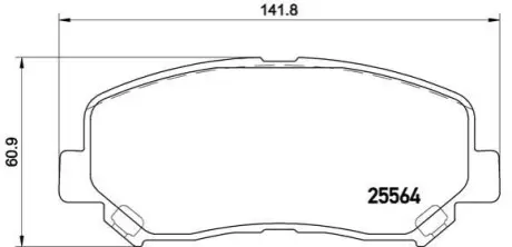 Гальмівні колодки - тюнінг Xtra, передн CHRYSLER 200 MAZDA CX-5 2.0-2.5H 11.11 BREMBO P49045X