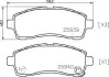 Колодки тормозные передние MAZDA 2 (DE_, DH_3) 07/07-06/15/MAZDA 2 Saloon (DE_) 05/10-06/15 BREMBO (P49057) изображение 1