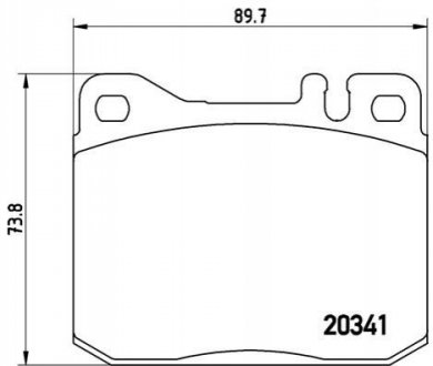 Гальмівні колодки дискові - P50 004 (0004205920, 0004206020, 0004209420) BREMBO P50004 (фото 1)