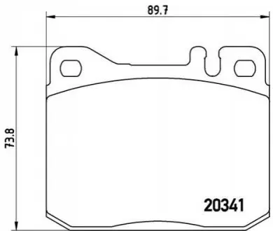 Фото Колодки гальмівні (передні) MB 123 (W123)/S-class (W126) 76-91 BREMBO (P50004) зображення 1
