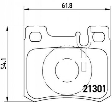 Тормозные колодки, дисковый тормоз.) BREMBO P50012 (фото 1)