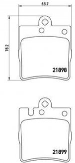 Тормозные колодки дисковые MERCEDES W210 96-02 TY£ - (0024205220, 0034202820, 00342028200090) BREMBO P50033X