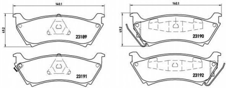 Тормозные колодки, дисковый тормоз.) BREMBO P50040