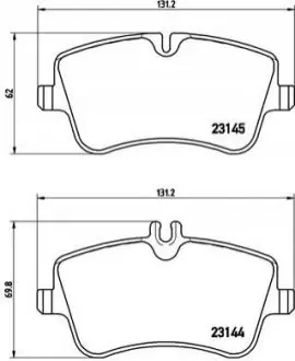 Тормозные колодки, дисковый тормоз.) BREMBO P50046