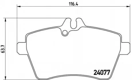 Комплект гальмівних колодок передн, MERCEDES A (W169), B SPORTS TOURER (W245) 1.5-2.0D 09.04-06.12 BREMBO P50054