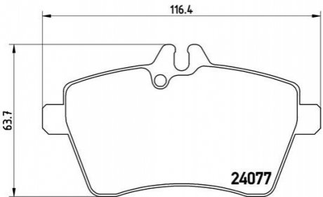 Тормозные колодки, дисковый тормоз.) BREMBO P50056 (фото 1)