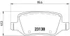 Комплект гальмівних колодок задн, MERCEDES A (W168), A (W169), B SPORTS TOURER (W245), VANEO (414) 1.4-Electric 07.97-06.12 BREMBO (P50058) зображення 1