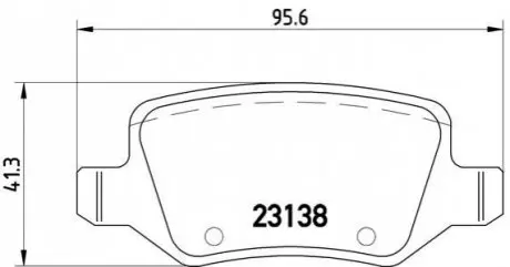 Комплект гальмівних колодок задн, MERCEDES A (W168), A (W169), B SPORTS TOURER (W245), VANEO (414) 1.4-Electric 07.97-06.12 BREMBO P50058