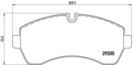 Гальмівні колодки, дискове гальмо (набір) BREMBO P50059